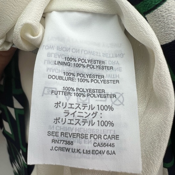 J. Crew Sz 10 A-line Skirt w/ Blue,Green, and White Geometric Pattern - Picture 7 of 8